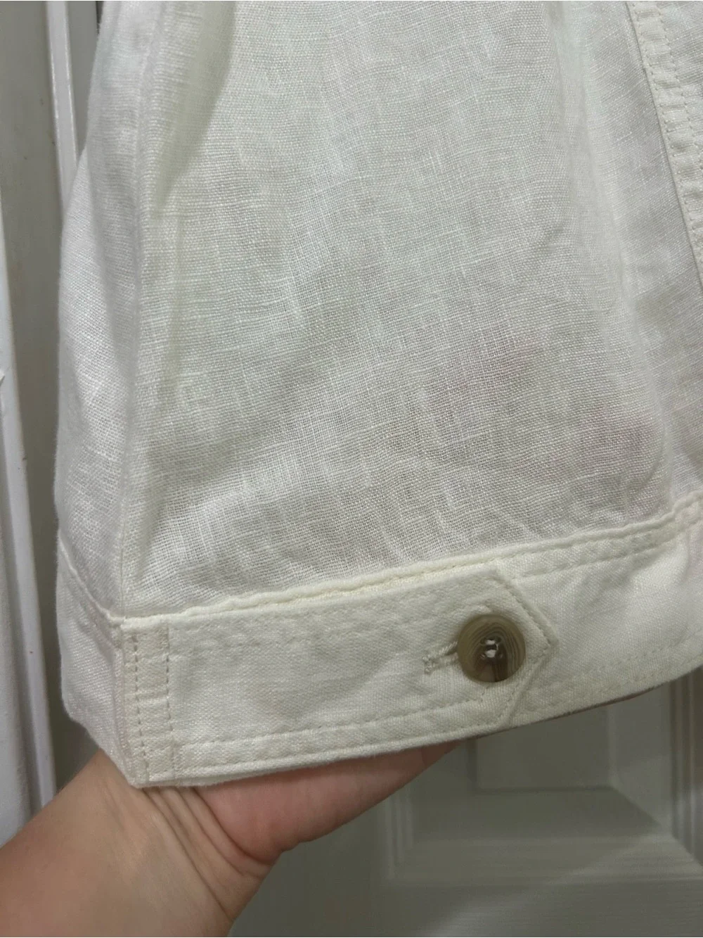 100% Linen 2X PLUS Jacket Coastal Quiet Luxury Coldwater Creek White